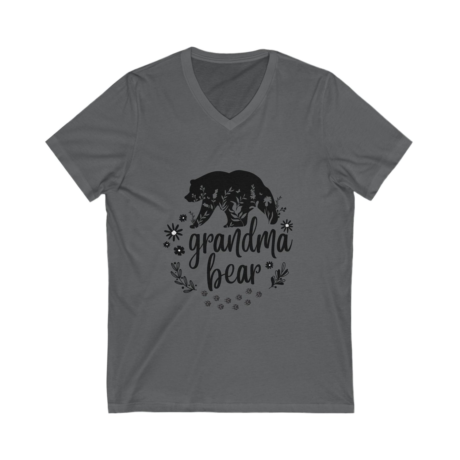 Unisex Jersey Short Sleeve V-Neck Grandma Bear Tee