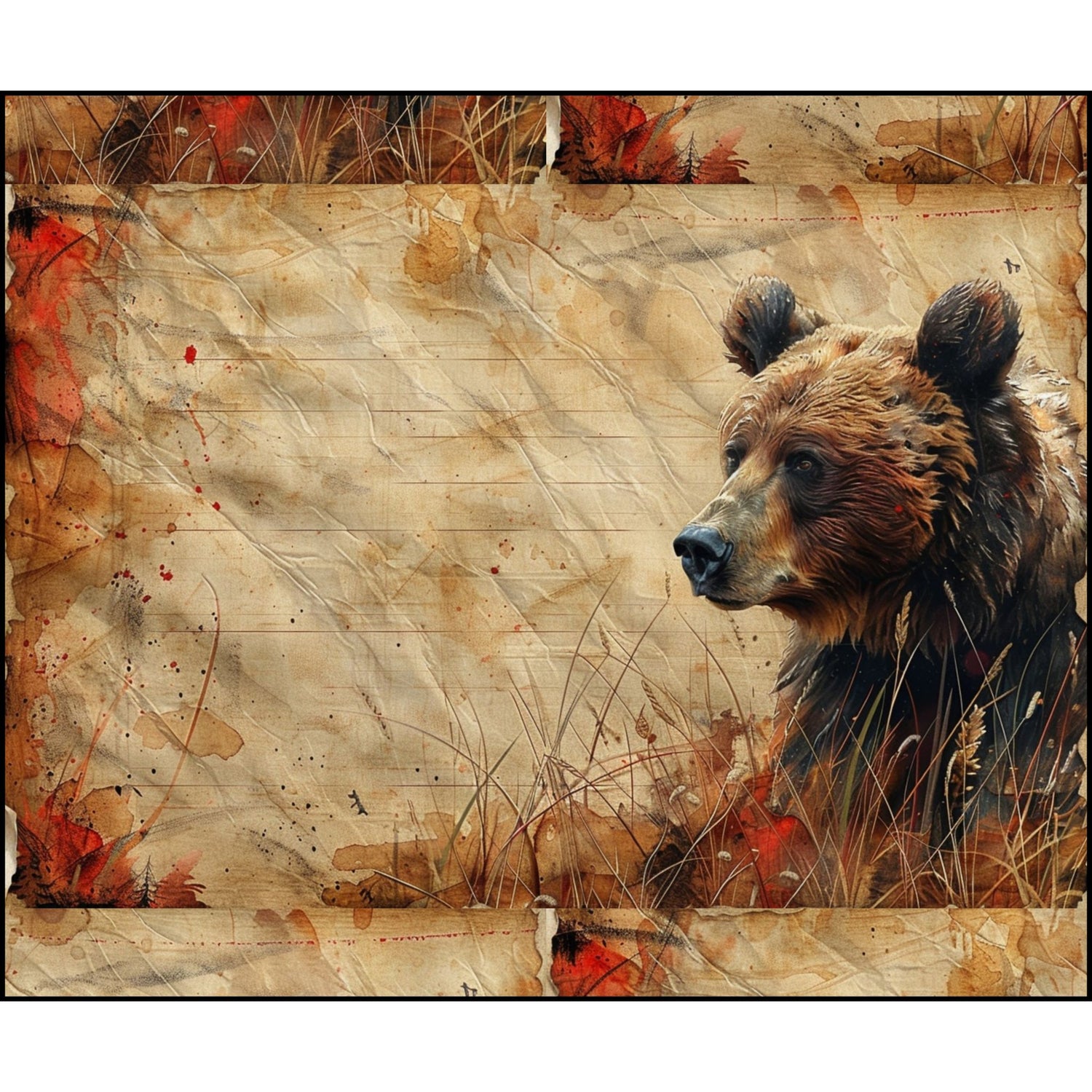 Cozy Grizzly Bear Woven Blanket