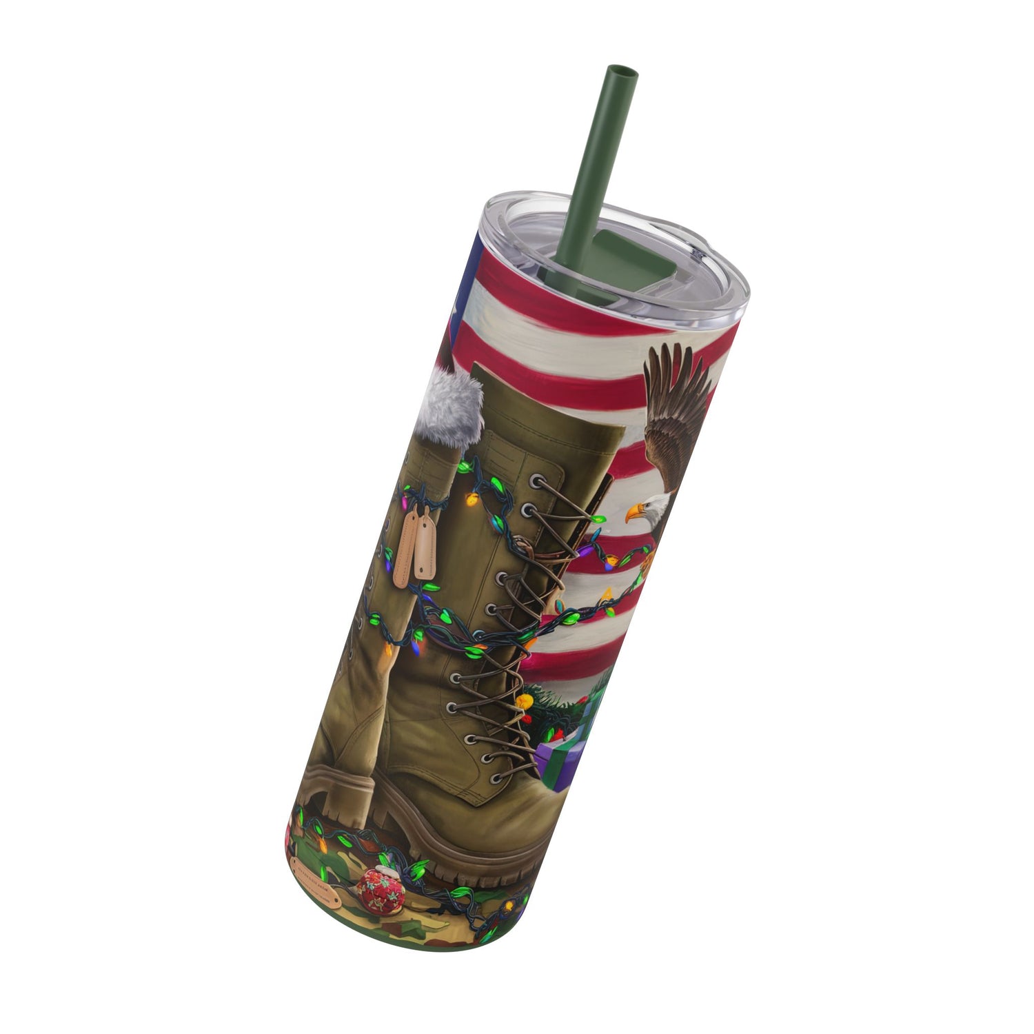 Military Christmas Holiday Tumbler