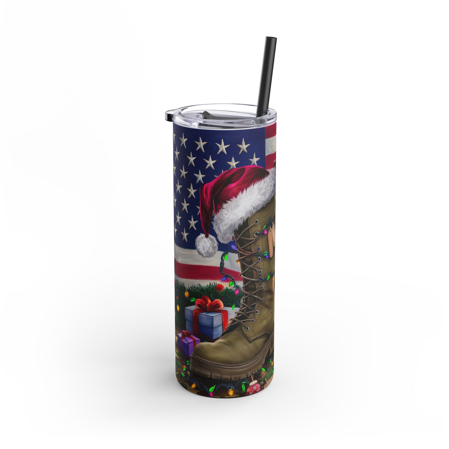 Military Christmas Holiday Tumbler