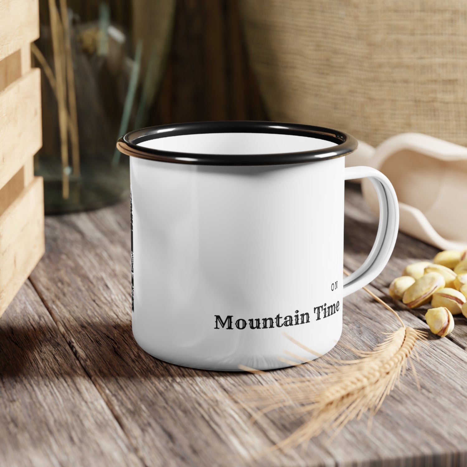 Mountain Retreat Enamel Camping Mug - Adventure Awaits