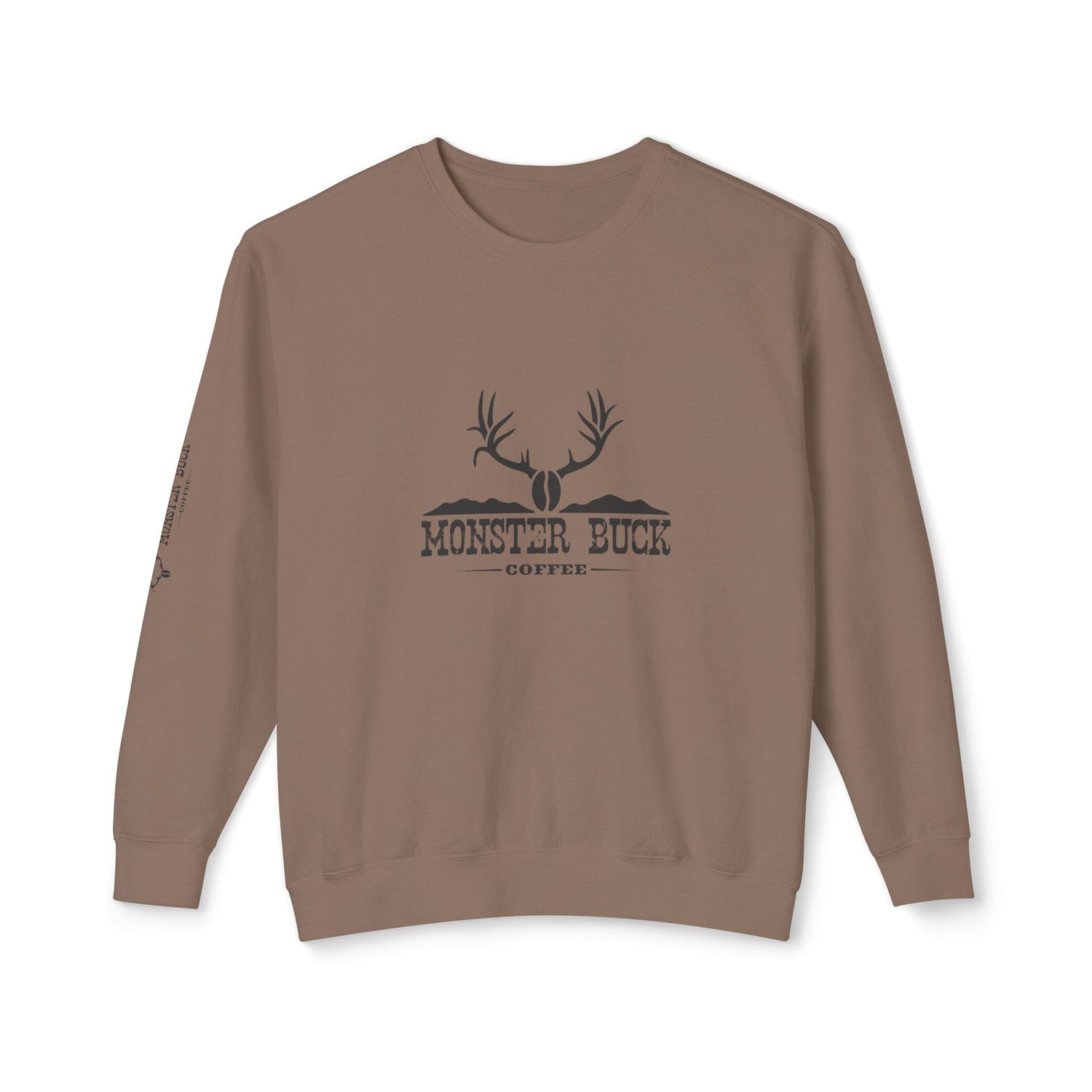 Unisex Lightweight Crewneck Sweatshirt Monster Buck Coffee