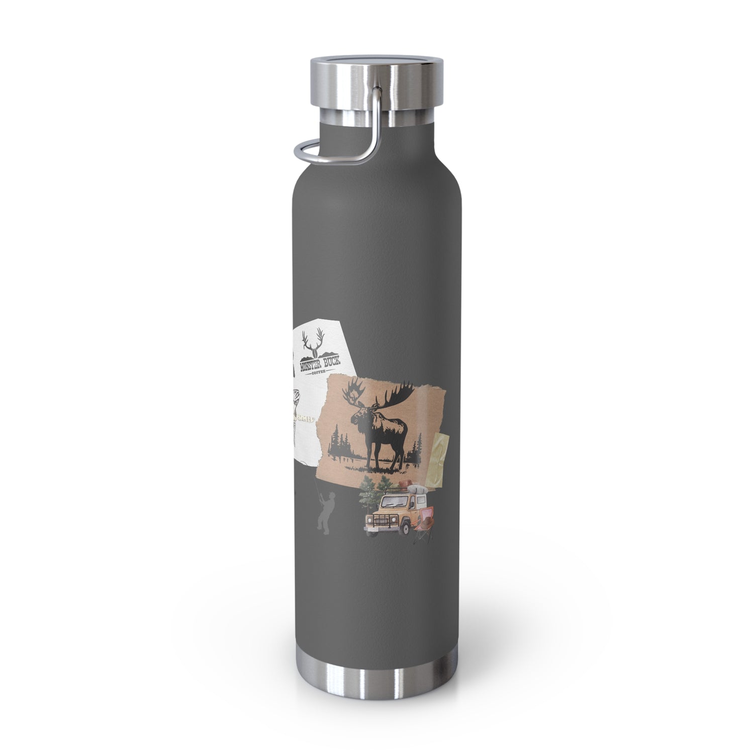 Copper Vacuum Insulated Bottle, 22oz Get Outdoors Life is an Adventure Thermos Tumbler