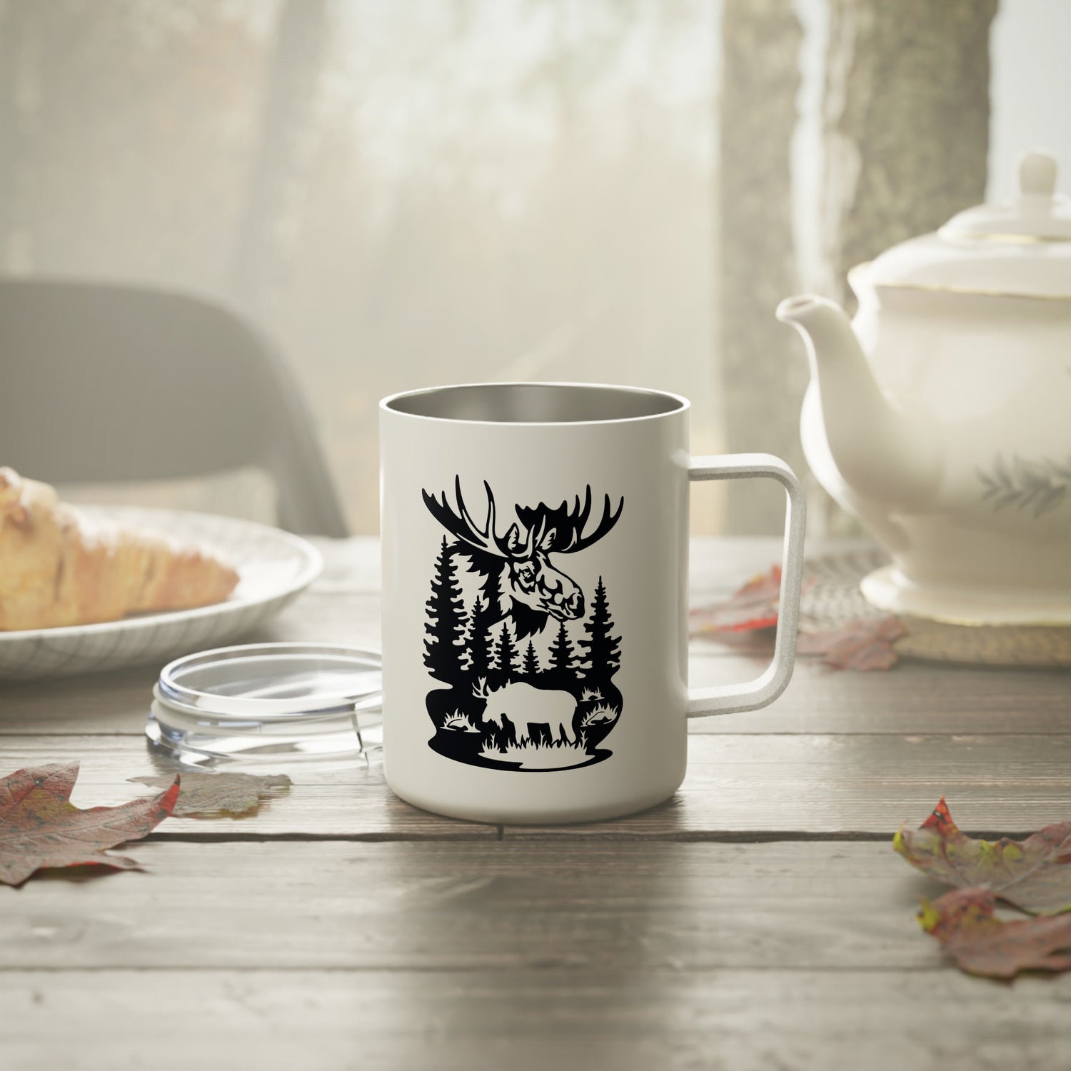 Moose Insulated Coffee Mug, 10oz