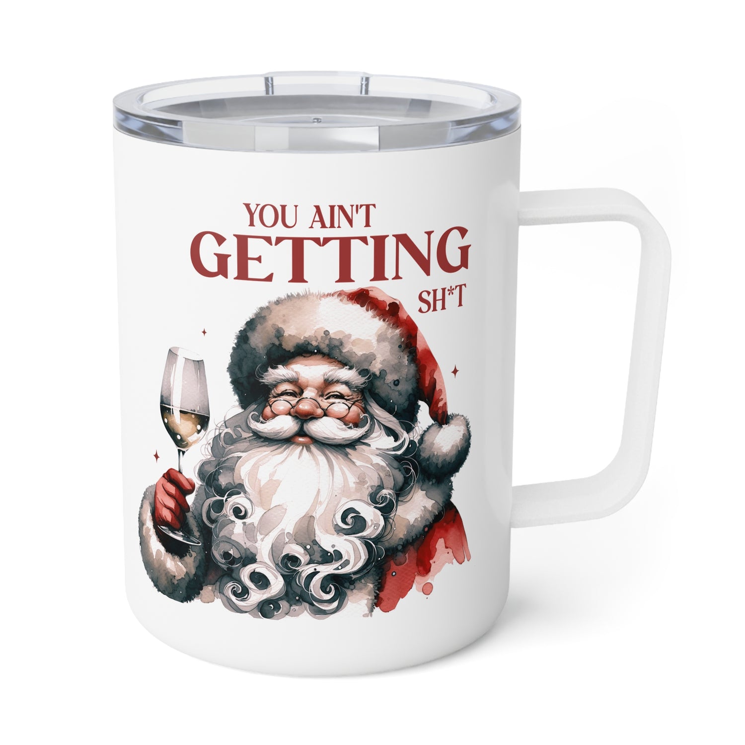 Insulated Coffee Mug, 10oz Gettin' Nothin' for Christmas