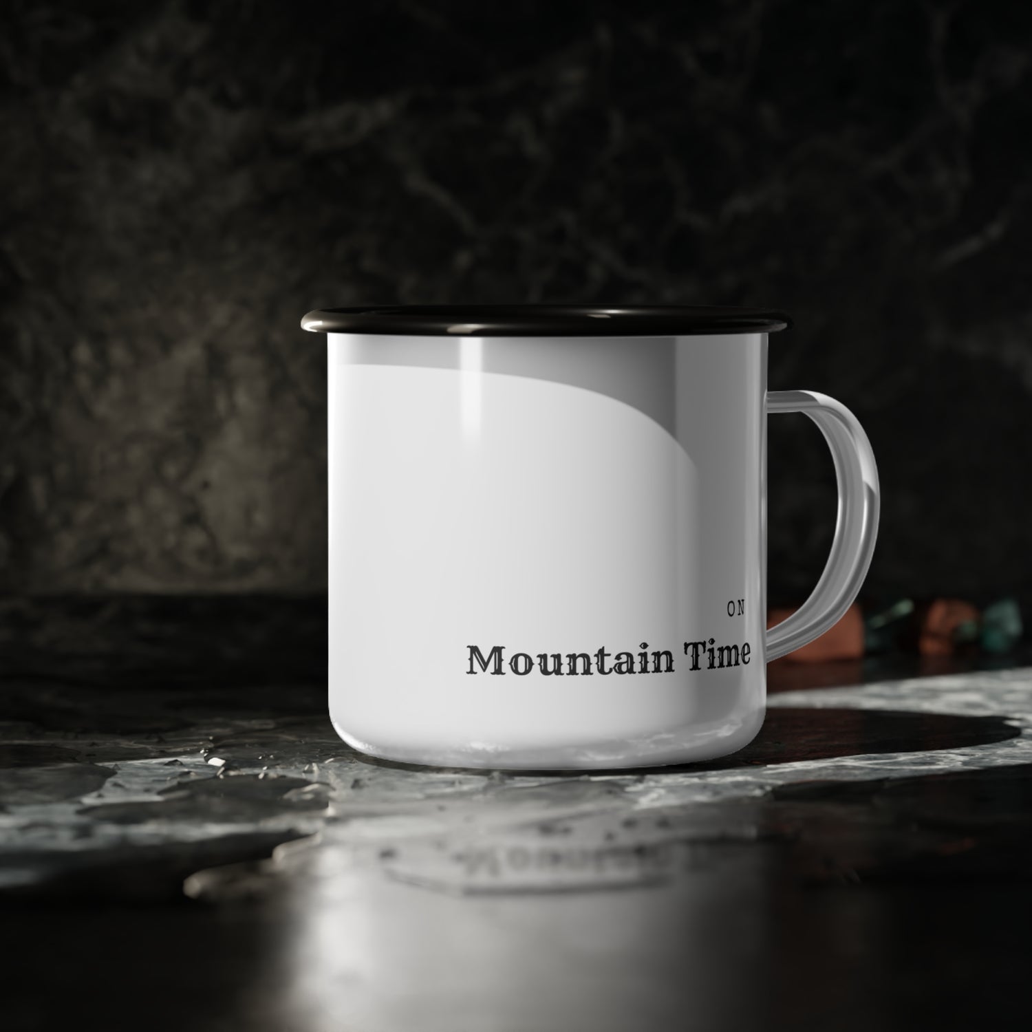 Mountain Retreat Enamel Camping Mug - Adventure Awaits