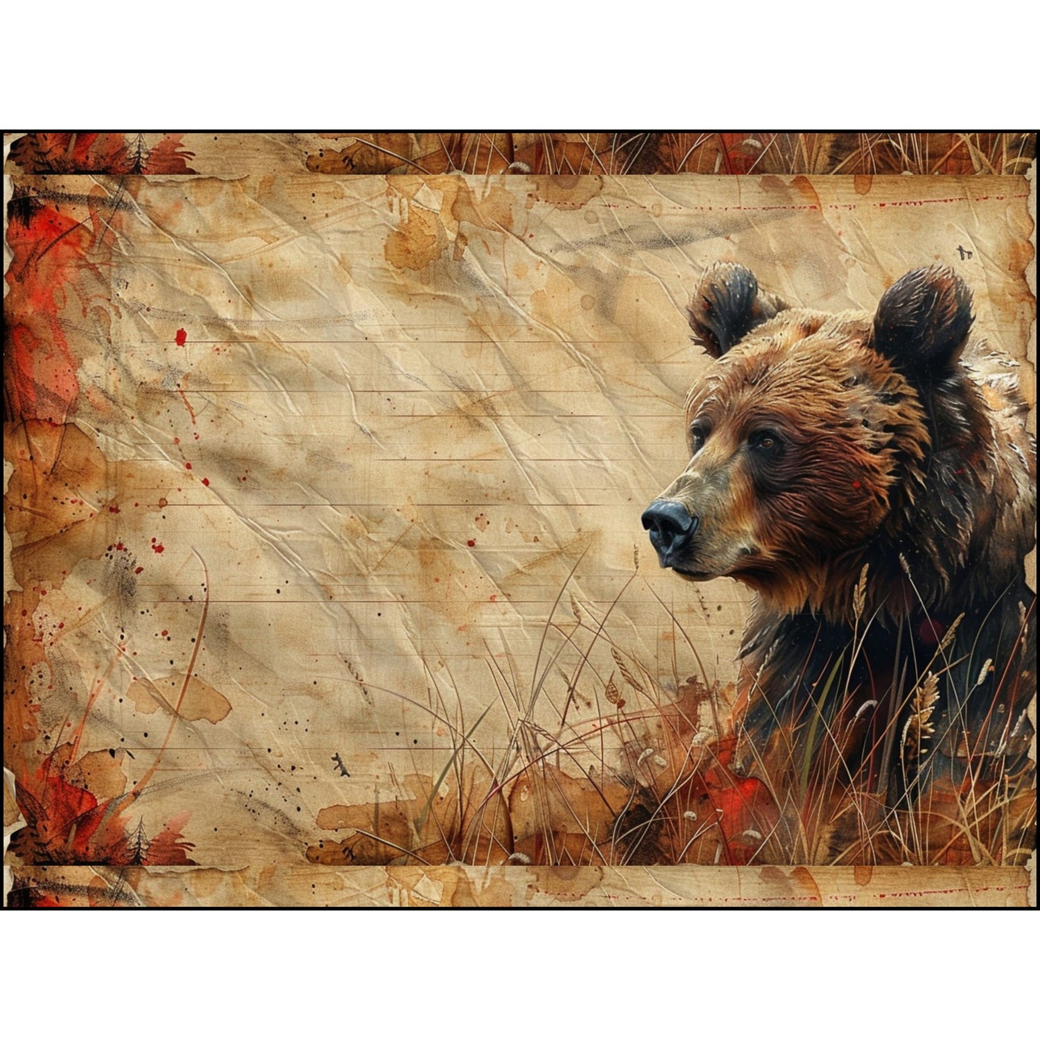 Cozy Grizzly Bear Woven Blanket