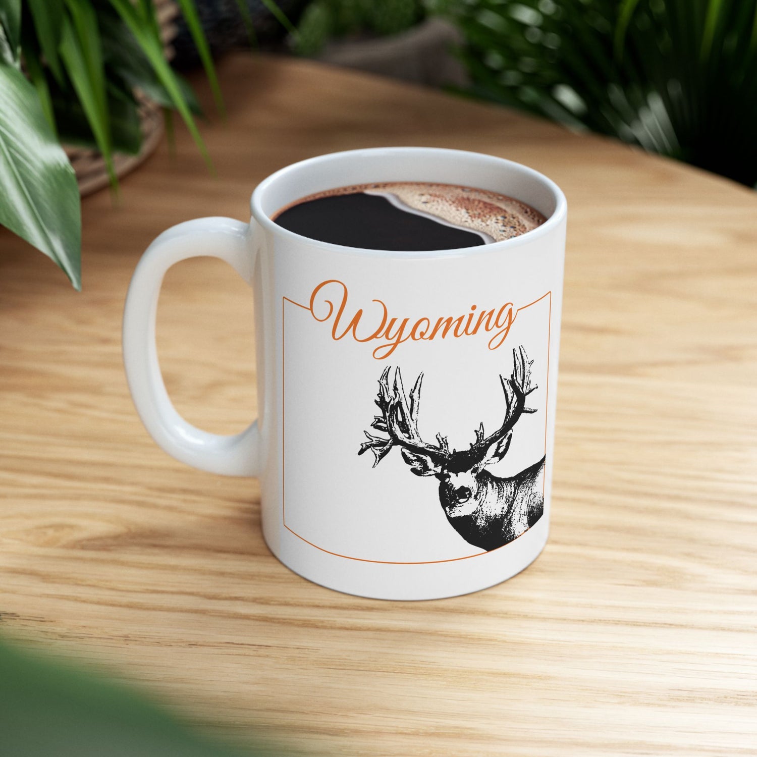 Wyoming Monster Mule Deer Ceramic Mug, (11oz, 15oz)