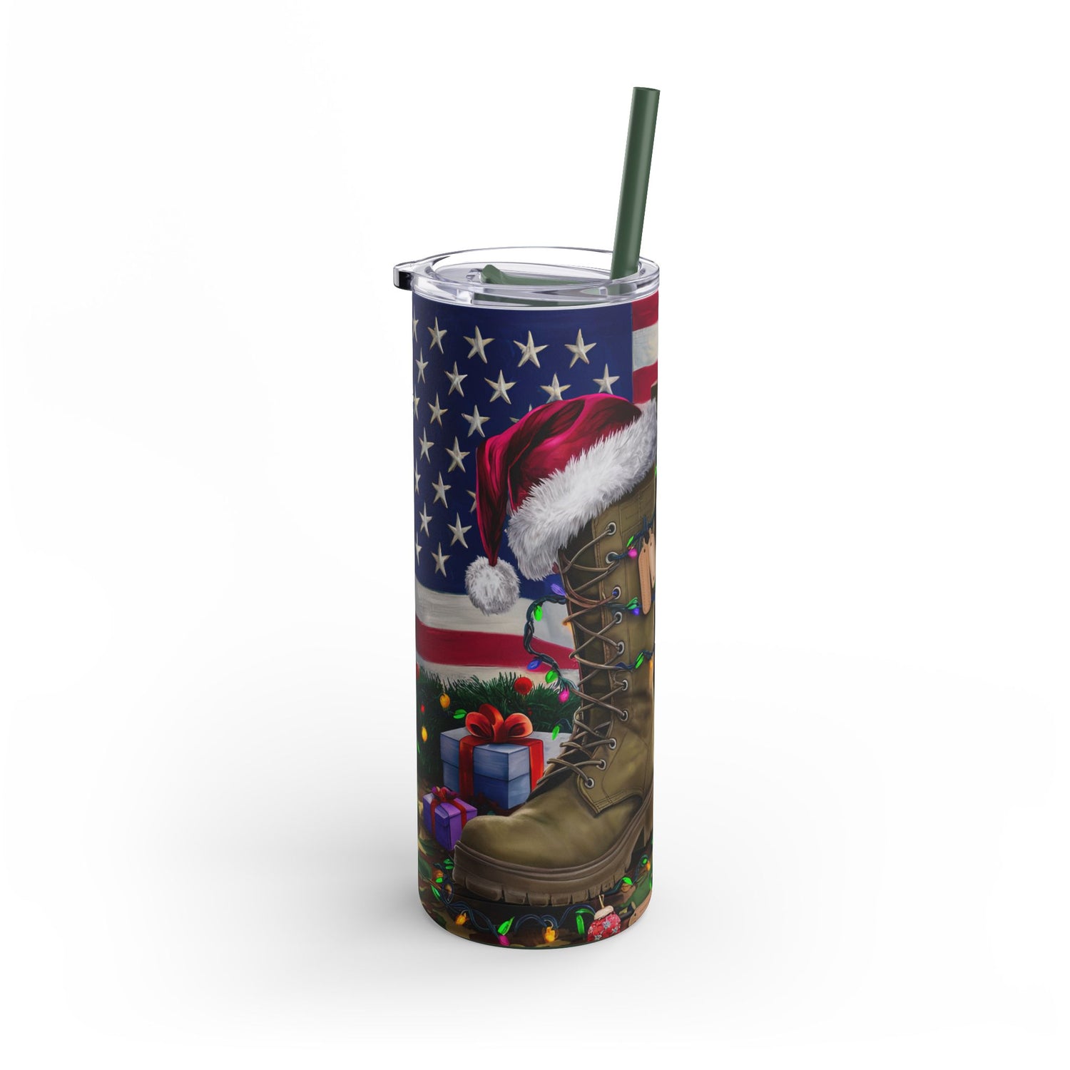 Military Christmas Holiday Tumbler