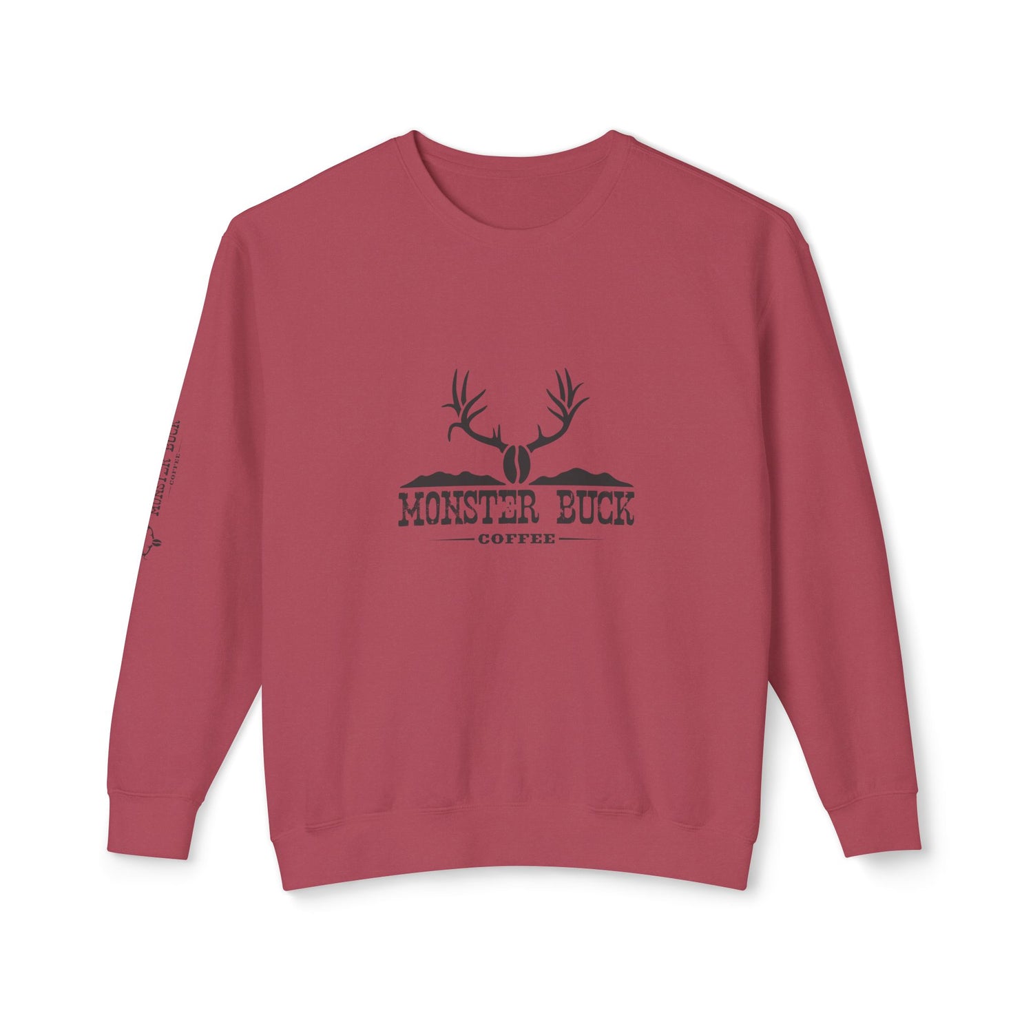 Unisex Lightweight Crewneck Sweatshirt Monster Buck Coffee