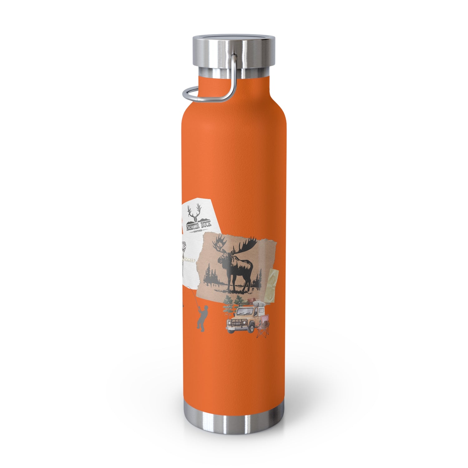 Copper Vacuum Insulated Bottle, 22oz Get Outdoors Life is an Adventure Thermos Tumbler