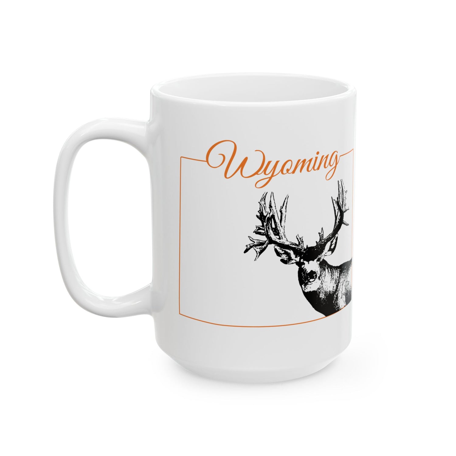 Wyoming Monster Mule Deer Ceramic Mug, (11oz, 15oz)