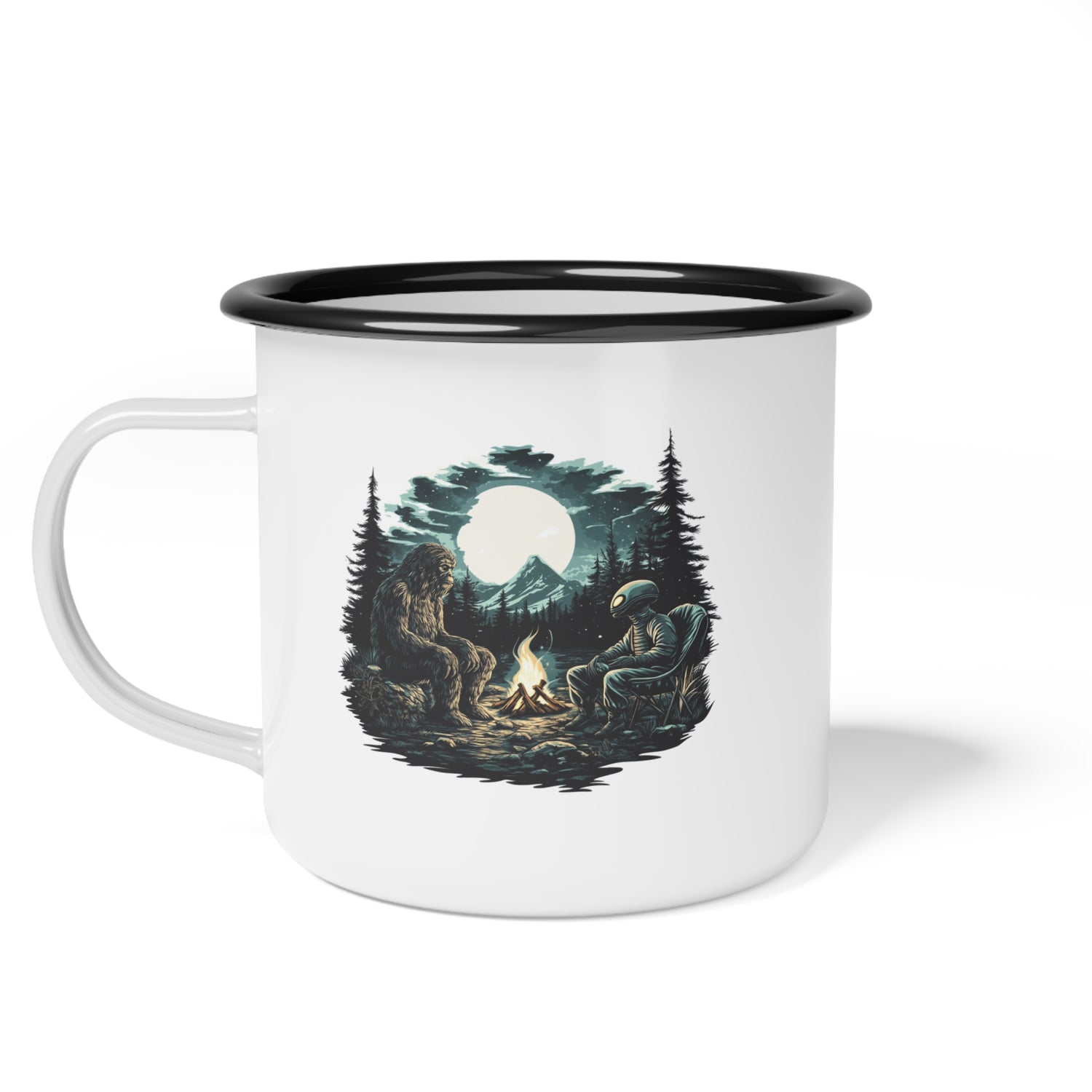 Camp Cup - Bigfoot and Alien Campfire Roast Design