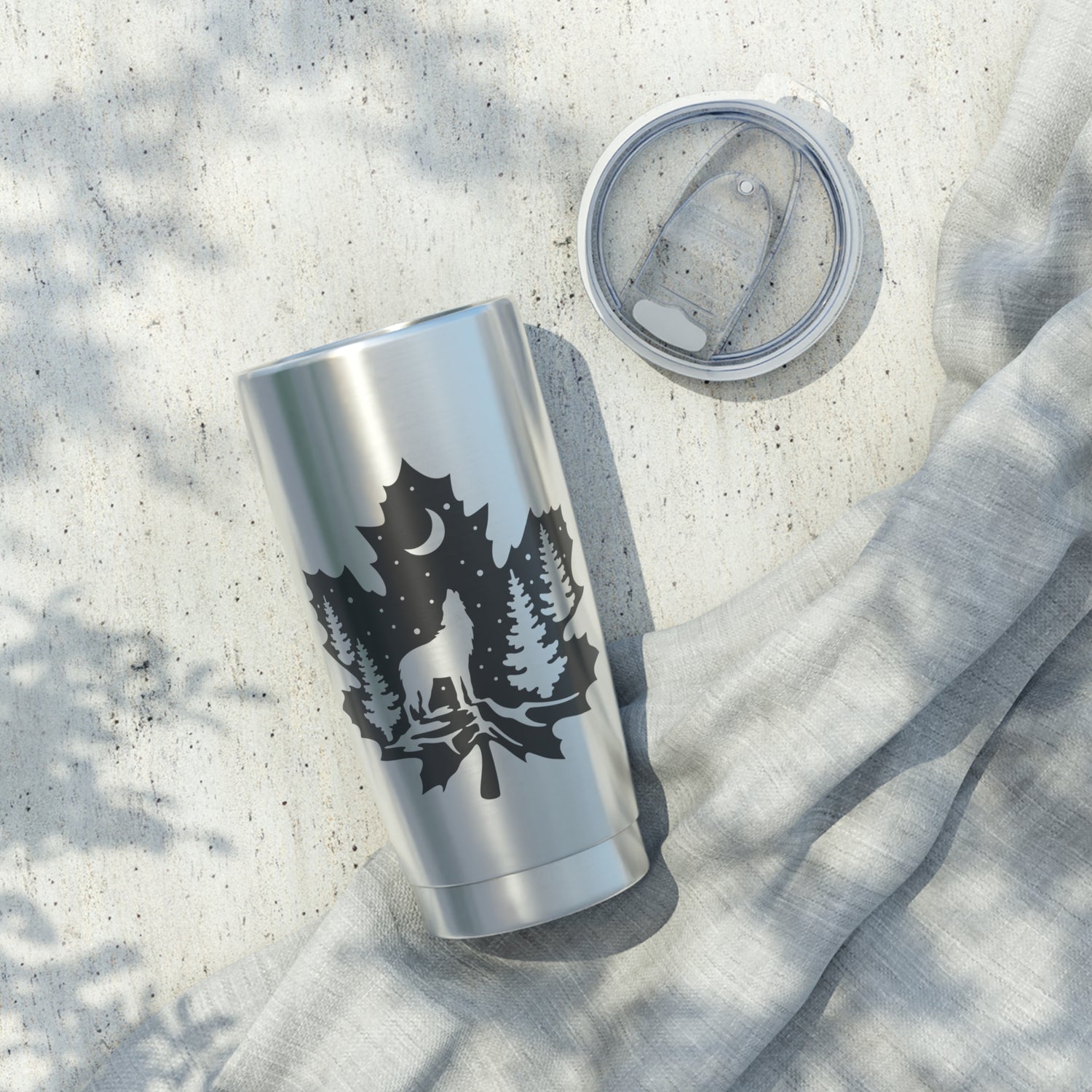 Maple Leaf and Wolf 20oz Tumbler