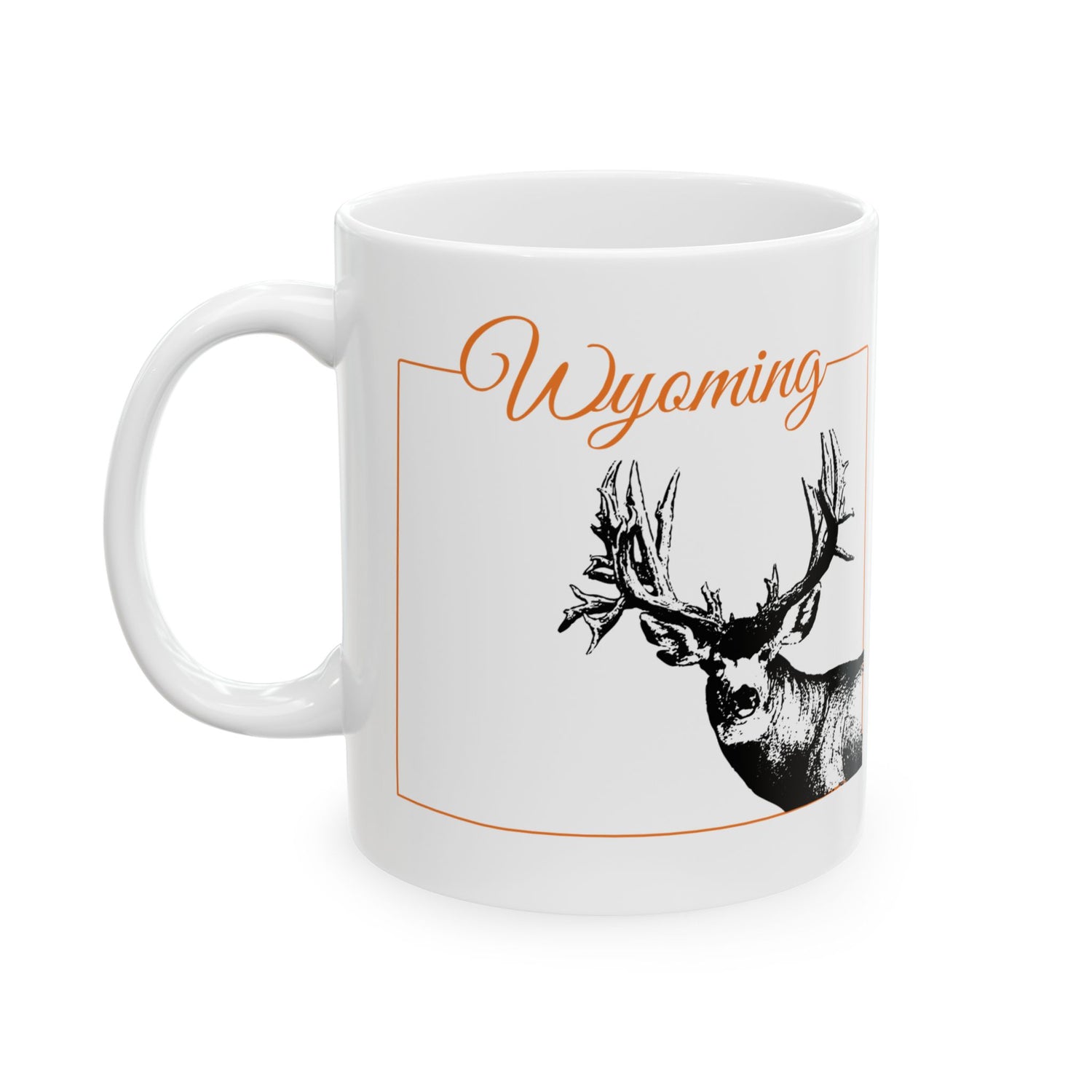 Wyoming Monster Mule Deer Ceramic Mug, (11oz, 15oz)