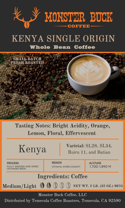 Kenya Single Origin Roasted Coffee