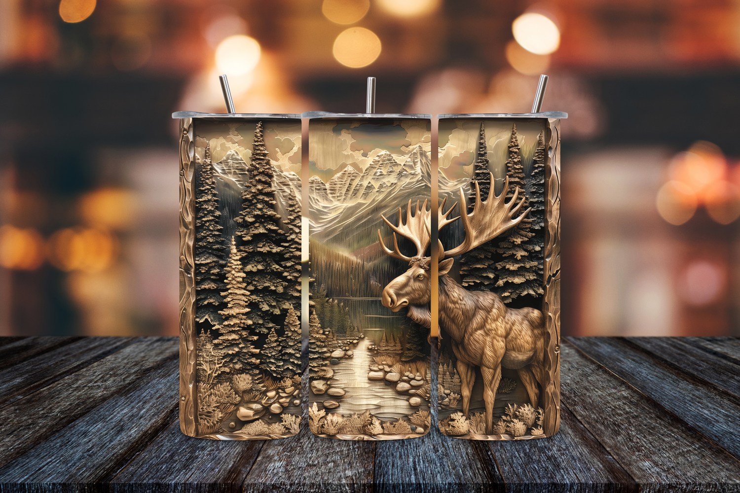 Woodland Moose 20 Tumbler